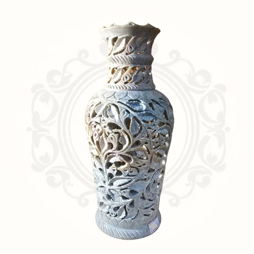 Floral Stone Vase