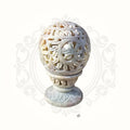 Stone Globe Carved Candle Stand