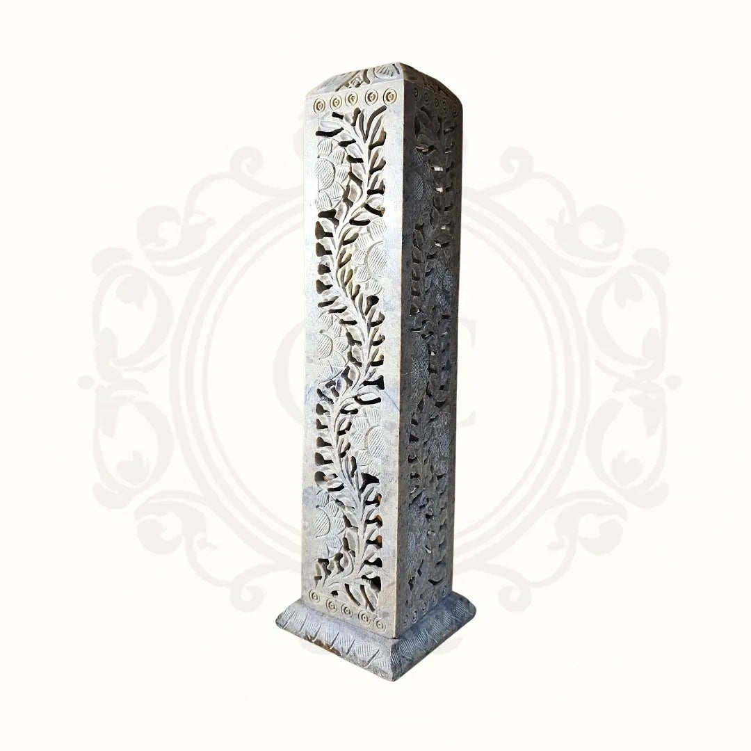 Stone Hand Carved Incense Holder Tower