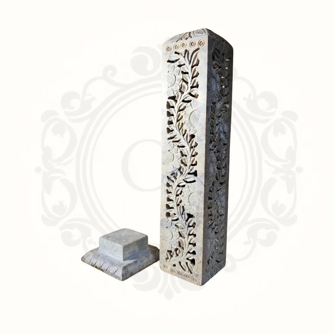 Stone Hand Carved Incense Holder Tower