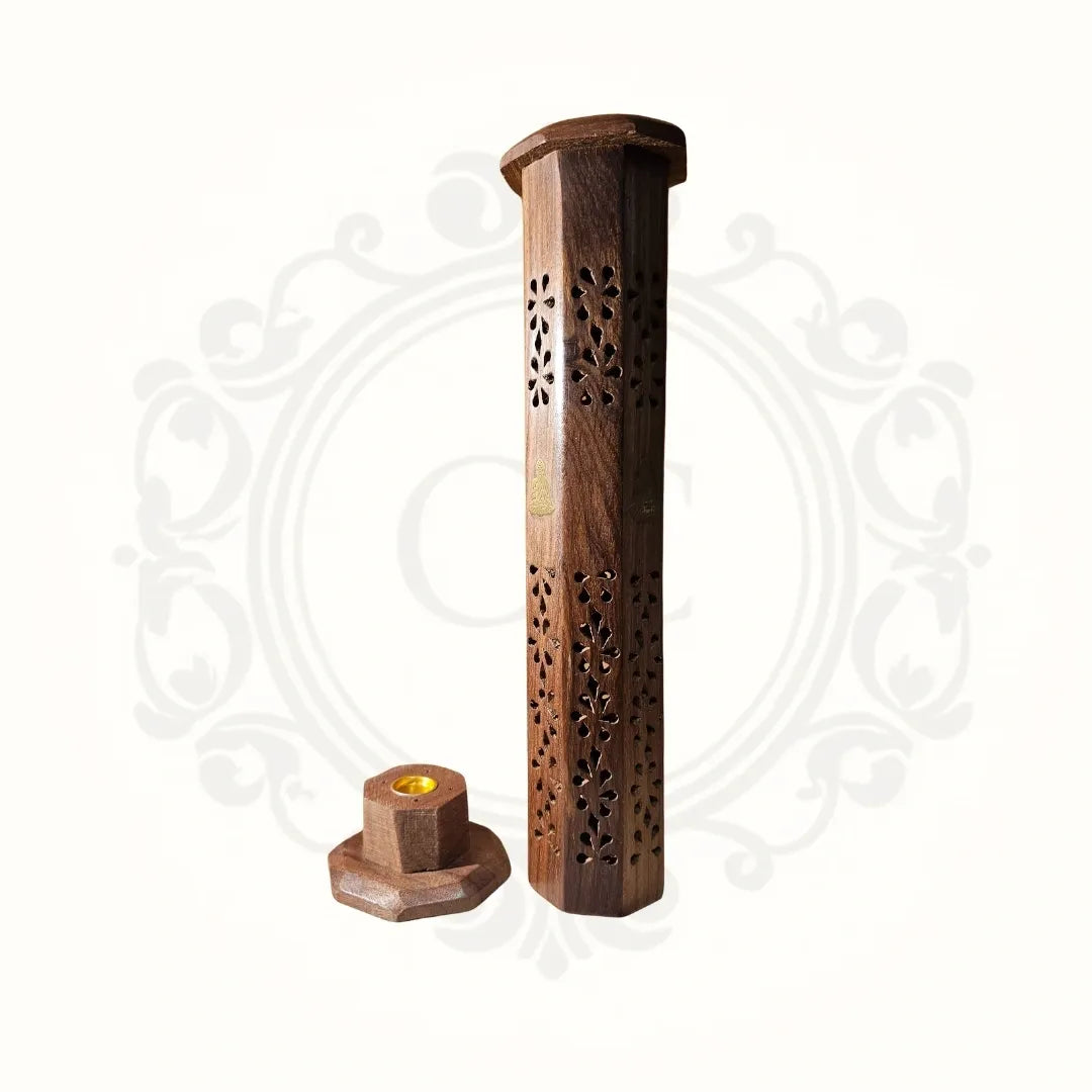 Wooden Hand Carved Incense Stick / Cone Holder