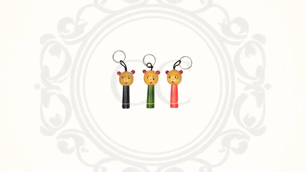 Teddy Key Chain with Whistle