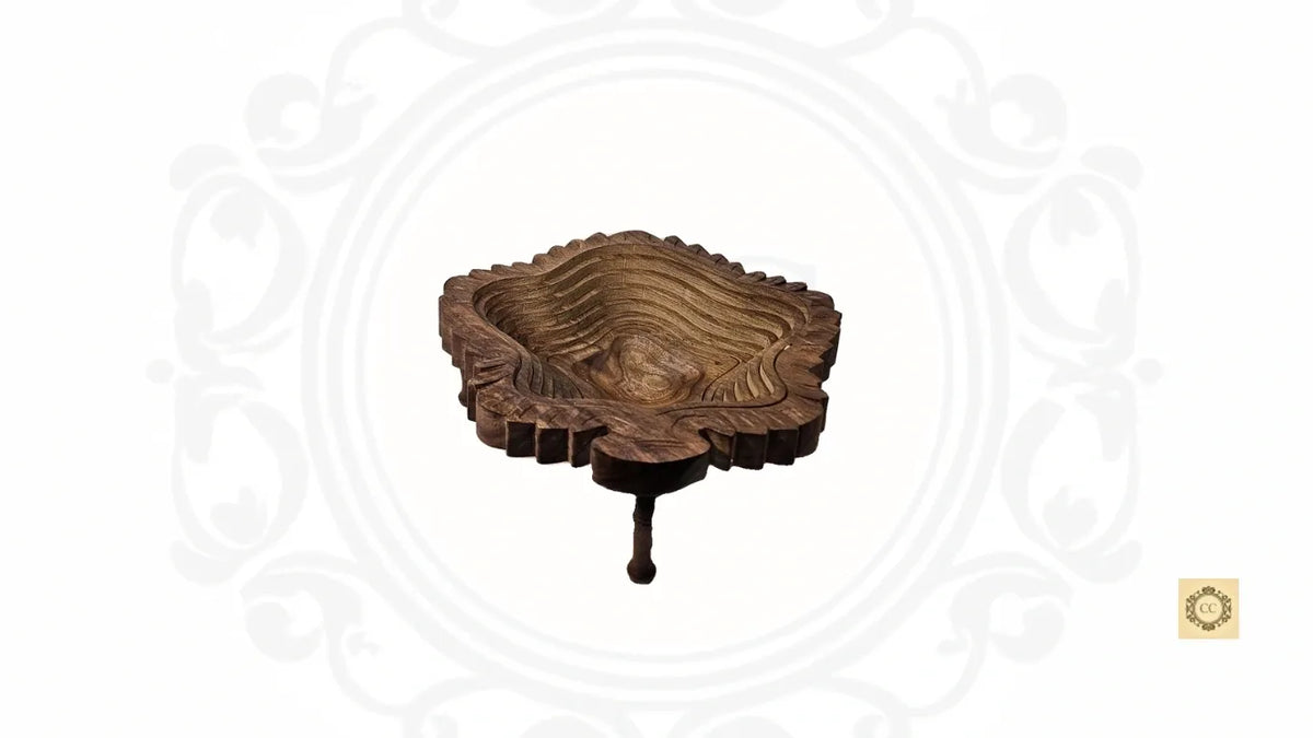 Wooden Leaf Folding Fruit Basket