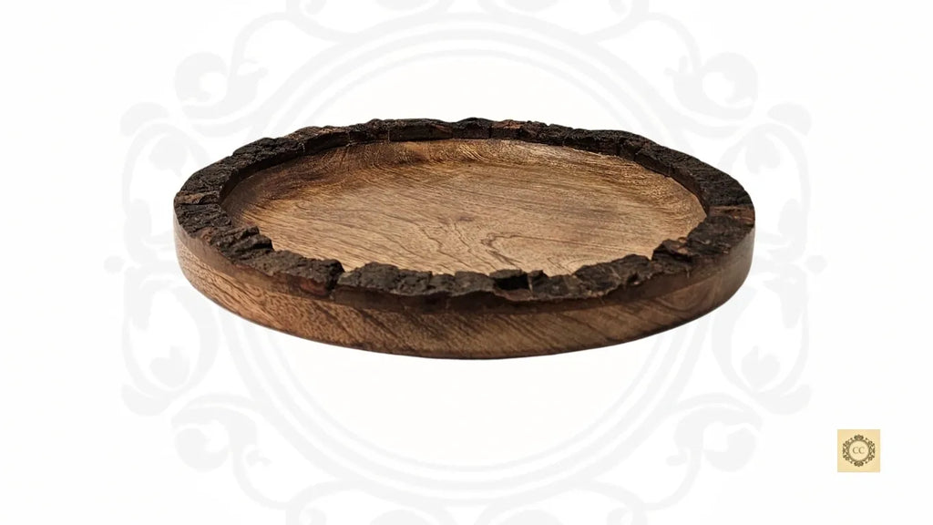 Serving Platter Bark with Melamine Coating