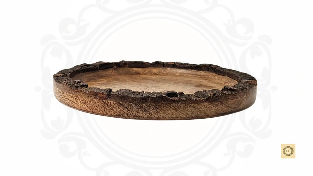 Serving Platter Bark with Melamine Coating