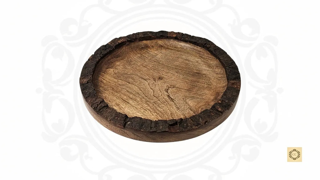 Serving Platter Bark with Melamine Coating