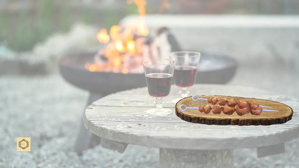 Wooden Platter Bark With Melamine Coat (Papaya Shape)