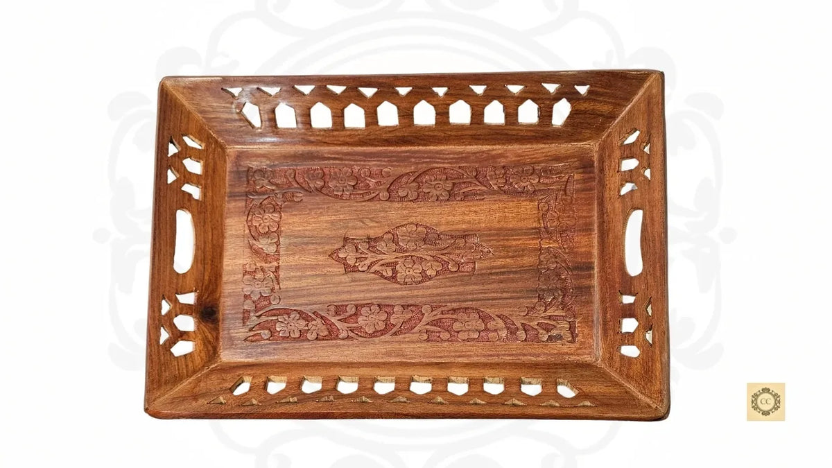 Wooden Hand-carved Tray
