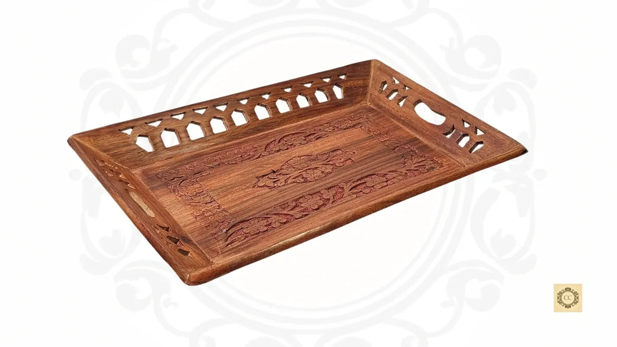 Wooden Hand-carved Tray