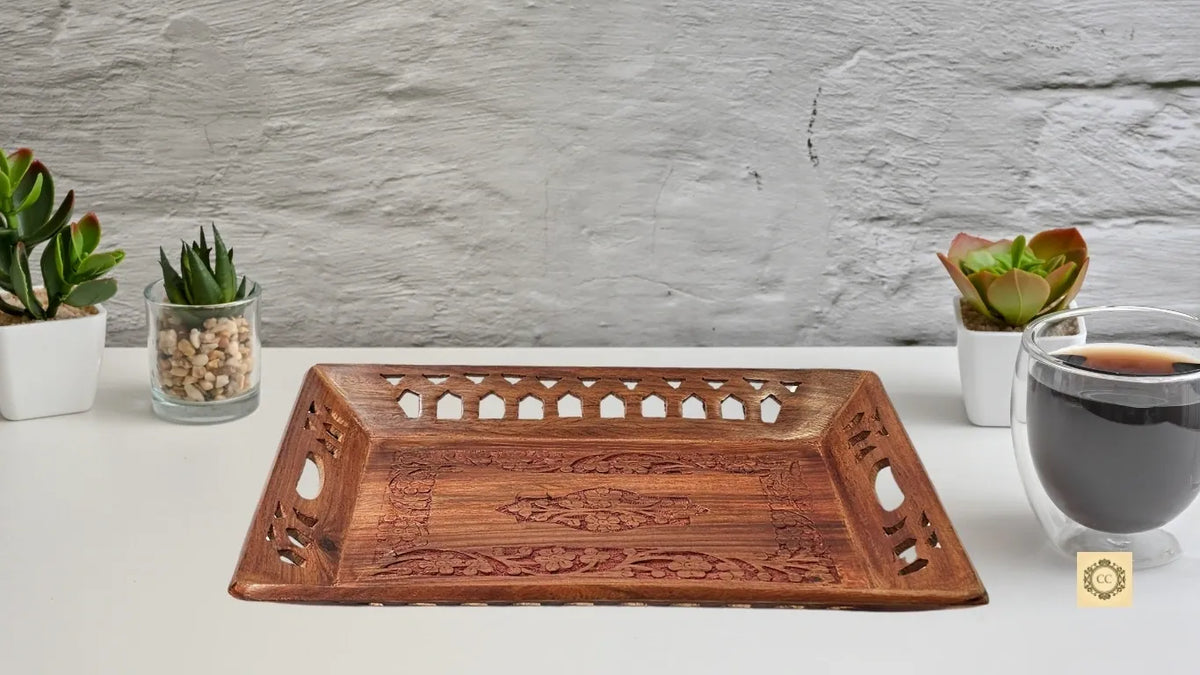 Wooden Hand-carved Tray