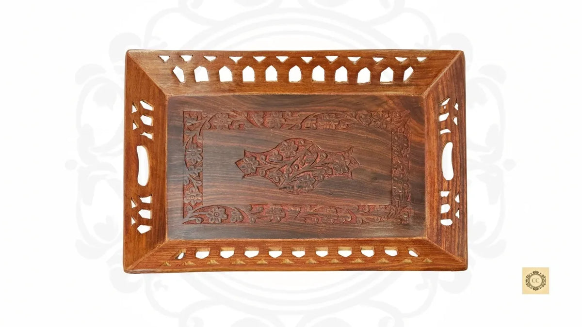 Wooden Hand-carved Tray (Big)