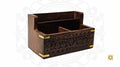 Wooden Hand-carved Letter Rack /Mobile Stand Organizer
