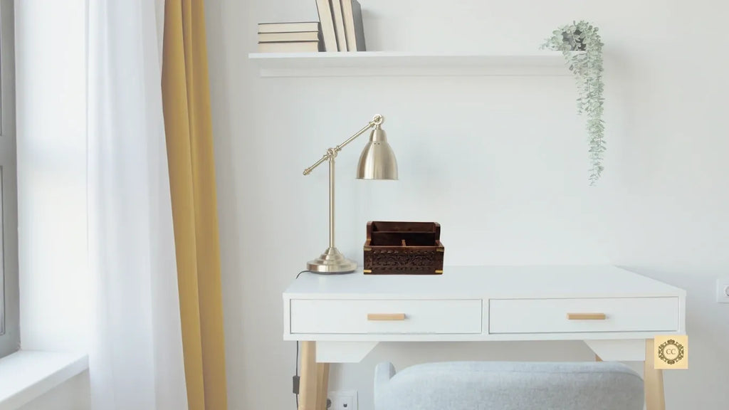 Wooden Hand-carved Letter Rack /Mobile Stand Organizer
