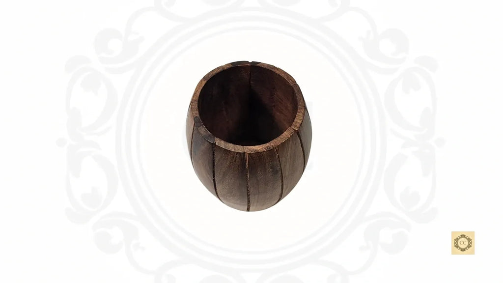 Wooden Barrel Pen / Brush Stand