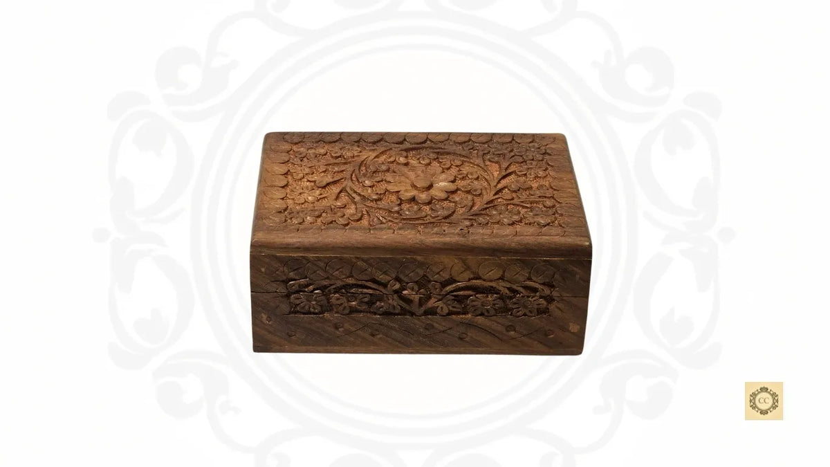 Wooden Hand-carved Jewelry Box