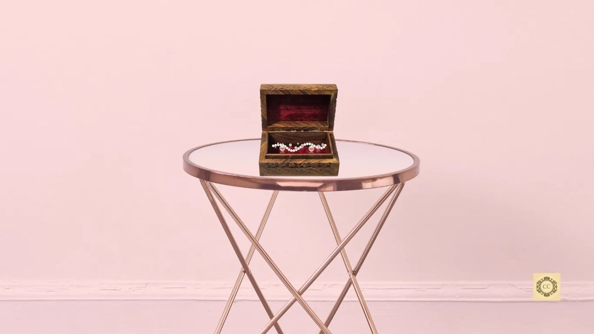 Wooden Hand-carved Jewelry Box