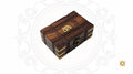 Wooden Jewelry Box with Brass Inlaid & Cut Work