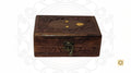 Wooden Brass Leaf Inlaid Jewelry Box
