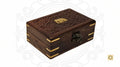 Wooden Brass Elephant Inlaid & hand-carved Jewelry Box