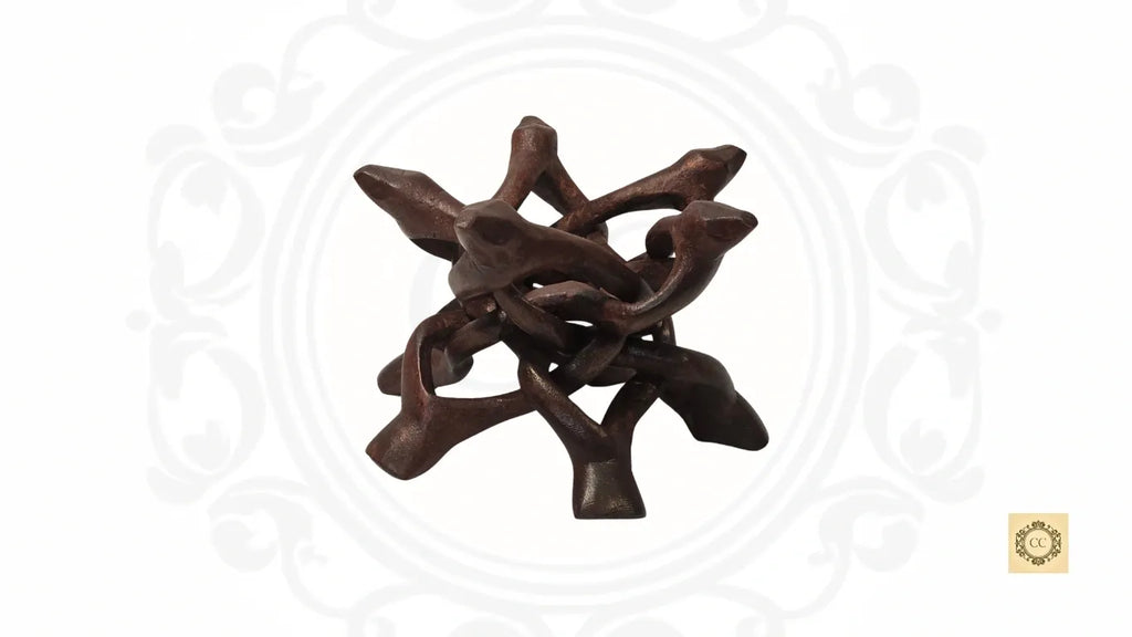Wooden Hand-carved Cobra Bowl Stand