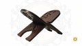 Wooden Hand-carved Oval cut Rehal/Book Stand