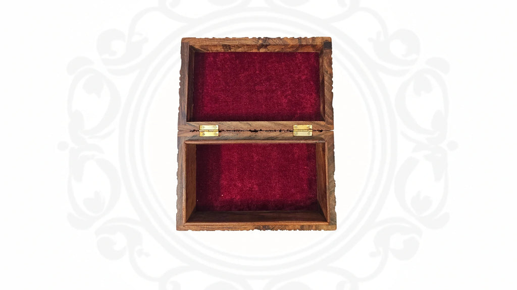 Wooden Hand Carved Antique Look Box