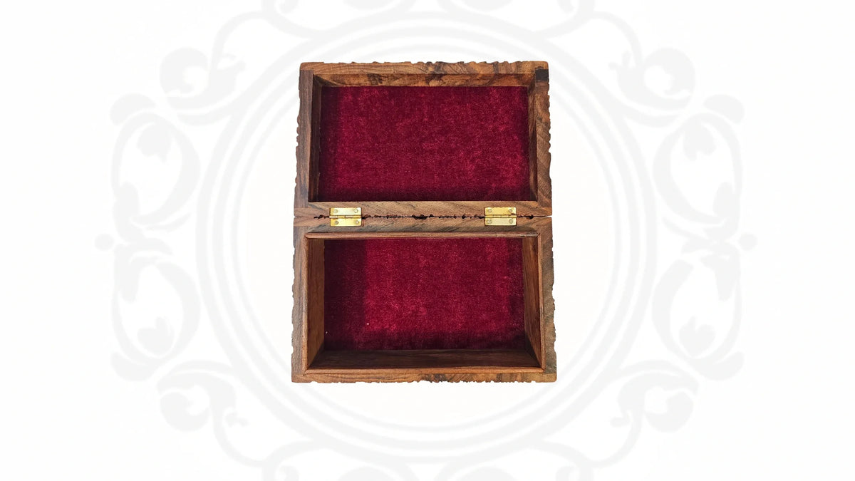 Wooden Hand Carved Antique Look Box