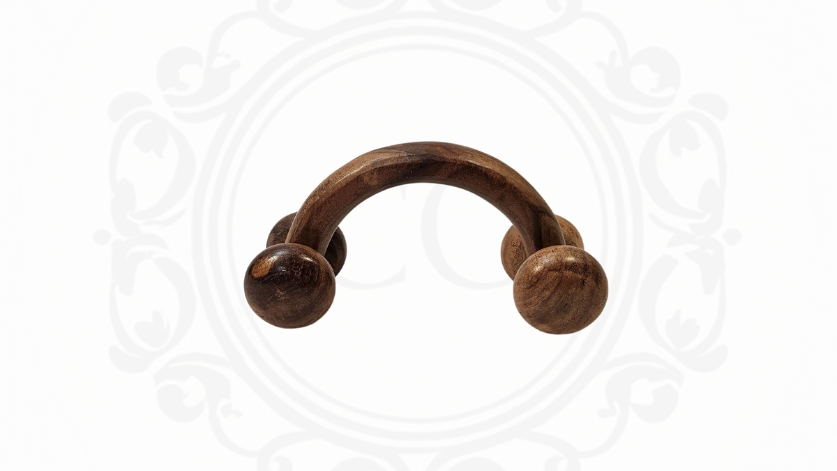 Wooden Solid Wheel Hand Massager