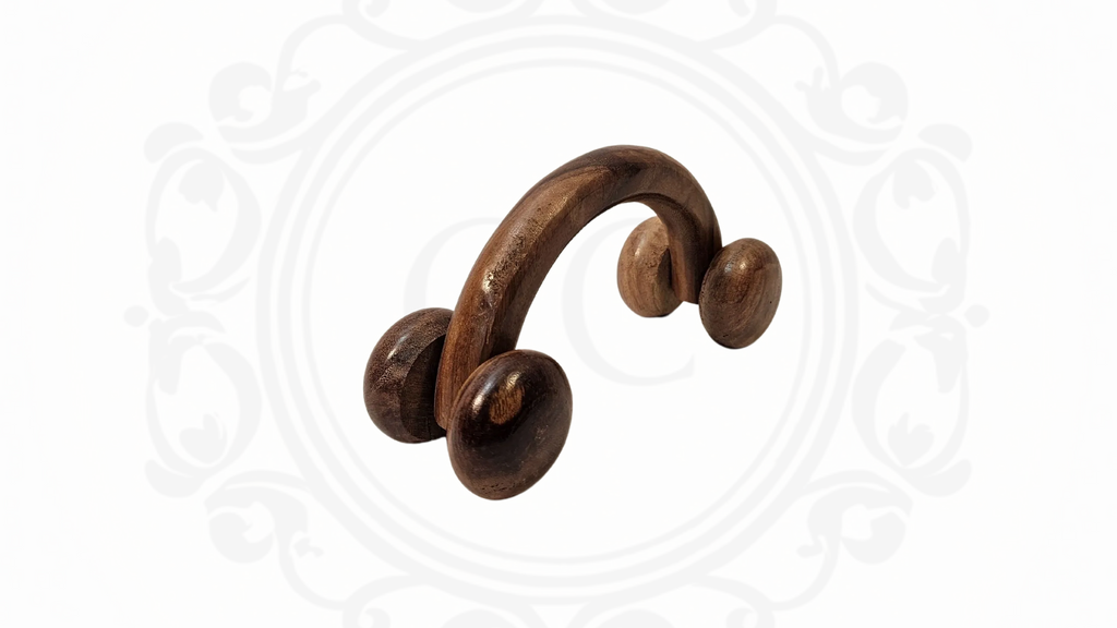 Wooden Solid Wheel Hand Massager