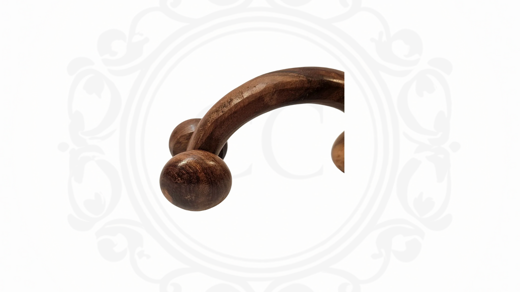 Wooden Solid Wheel Hand Massager