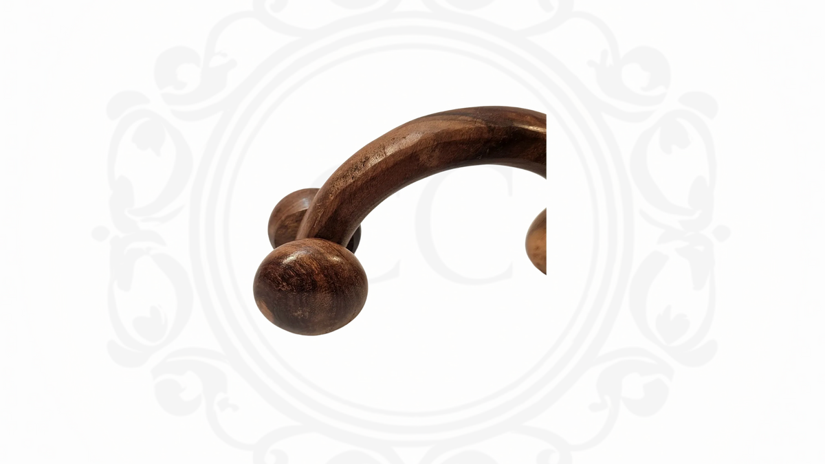 Wooden Solid Wheel Hand Massager