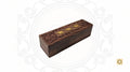 Wooden Hand Carved and Brass Inlaid Chain/Bracelet box