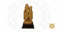 Radhe Krishna Hand Carved Wooden Sculpture/Murti