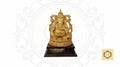 Ganesha Hand Carved Wooden Sculpture/ Murti