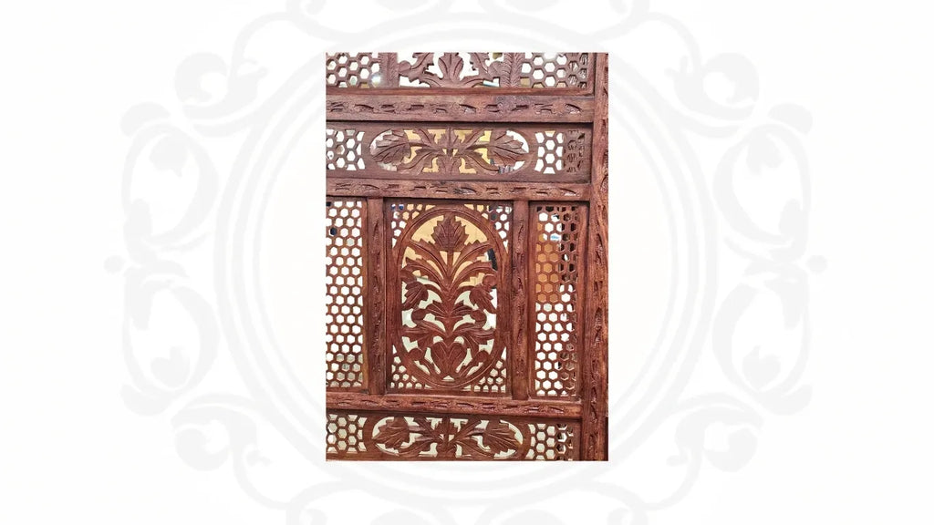 Hand-carved Wooden Partition Screen