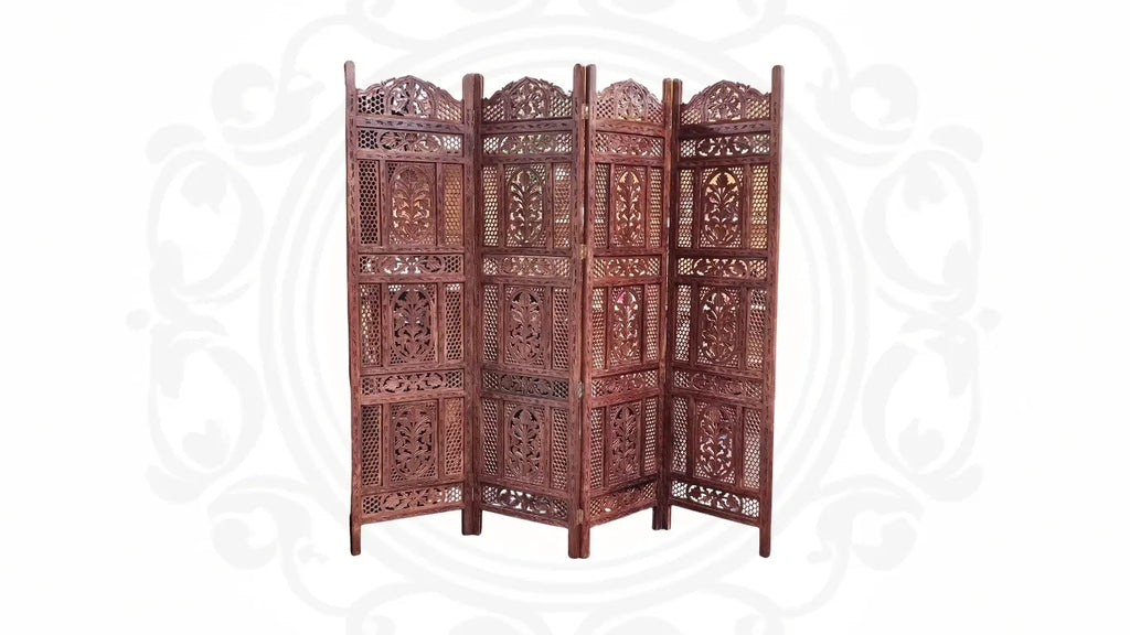 Hand-carved Wooden Partition Screen