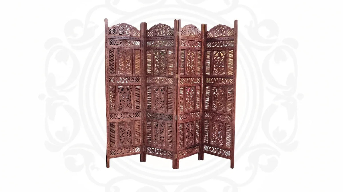 Hand-carved Wooden Partition Screen