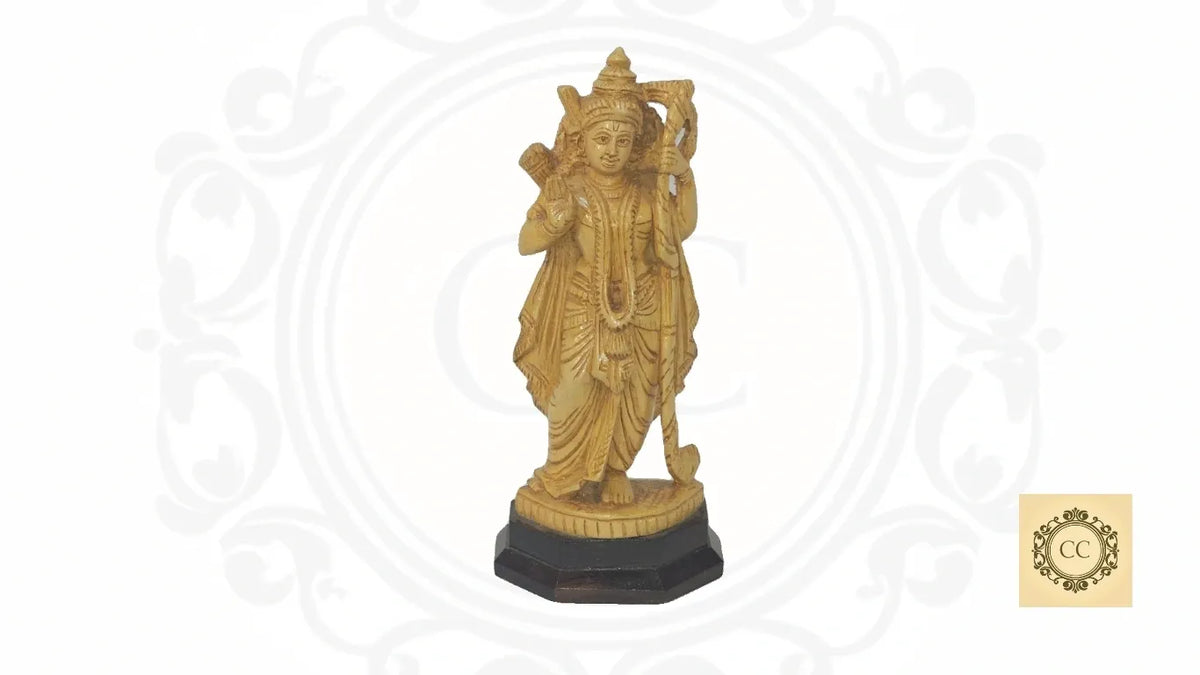 Ram Hand Carved Wooden Statue/ Murti