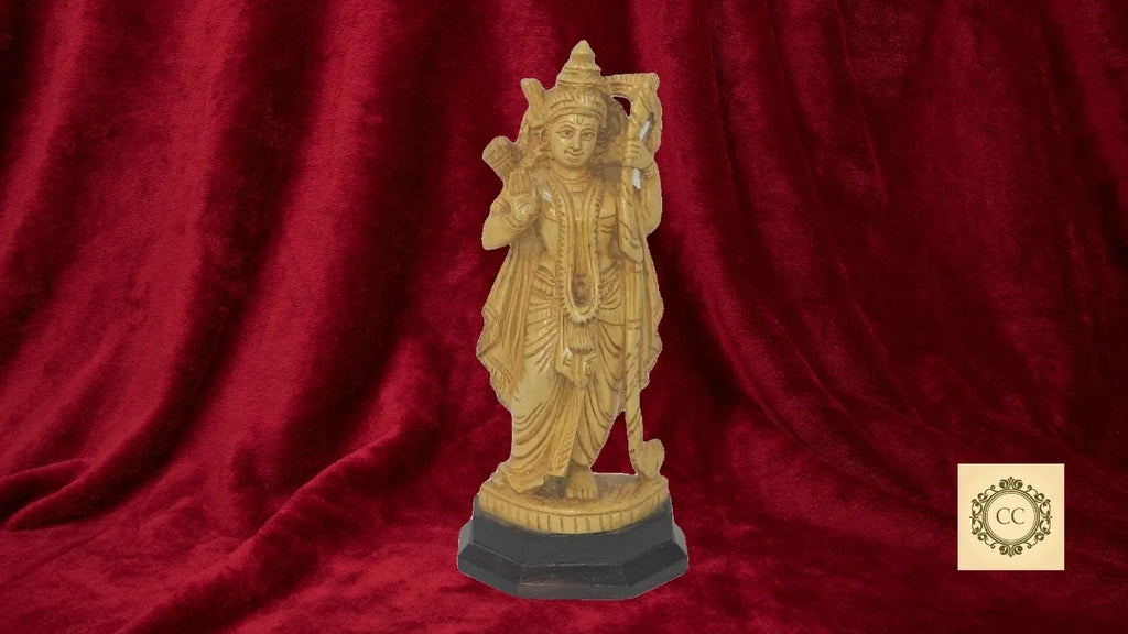 Ram Hand Carved Wooden Statue/ Murti