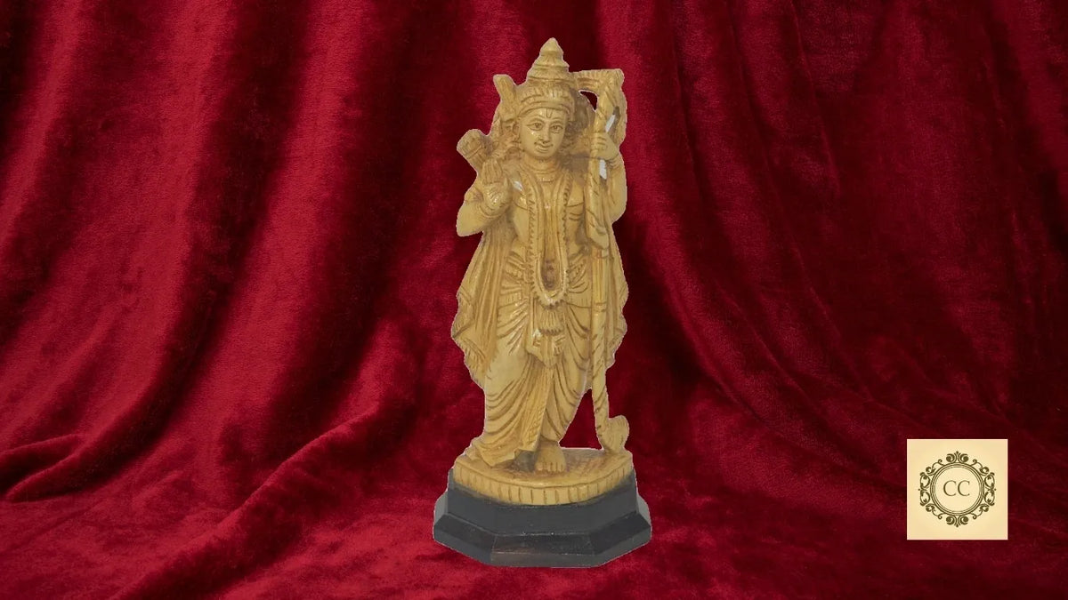 Ram Hand Carved Wooden Statue/ Murti