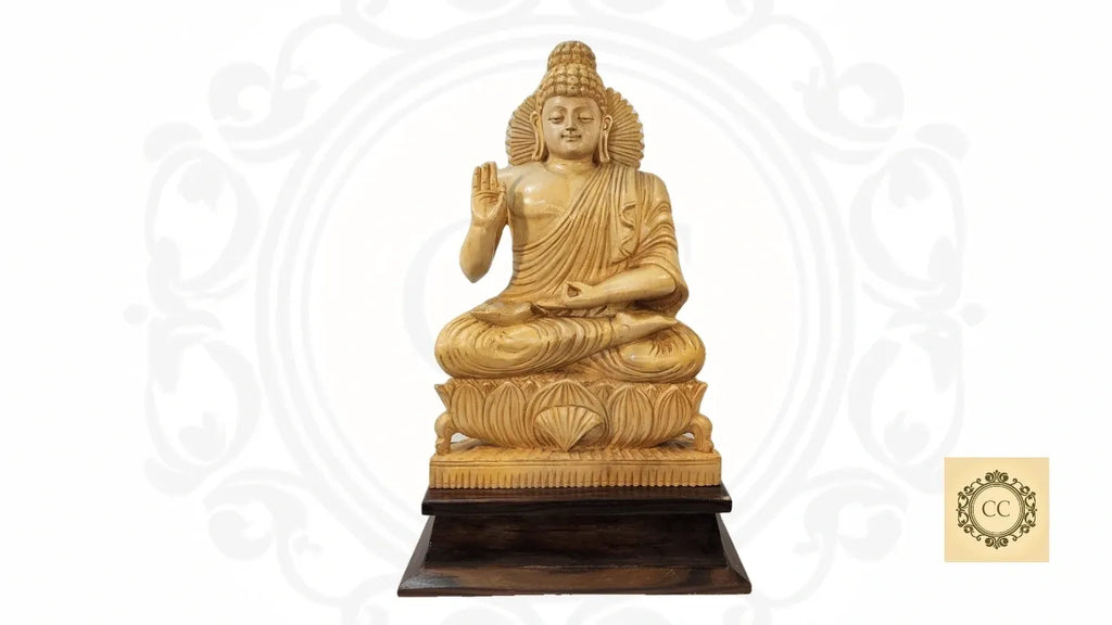 Buddha Hand Carved Wooden Statue/ Sculpture