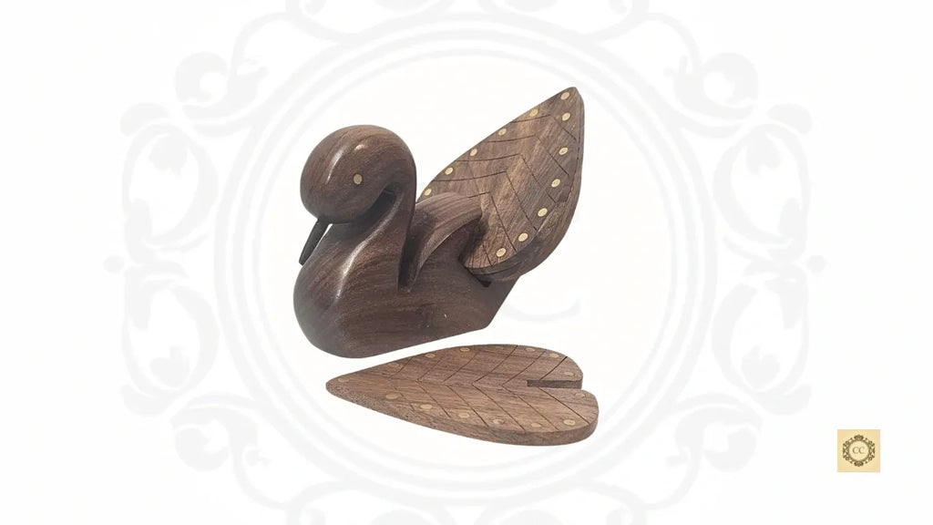 Swan Wooden Coaster Set