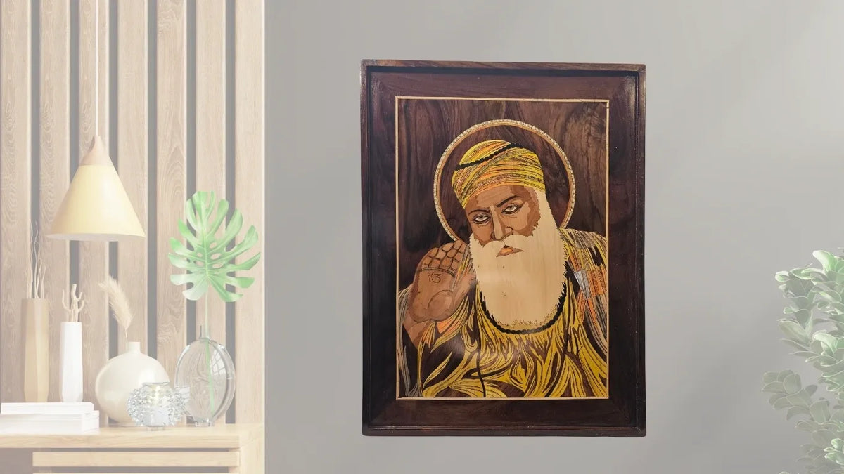Guru Nanak Dev Ji Wooden Wall Art 1