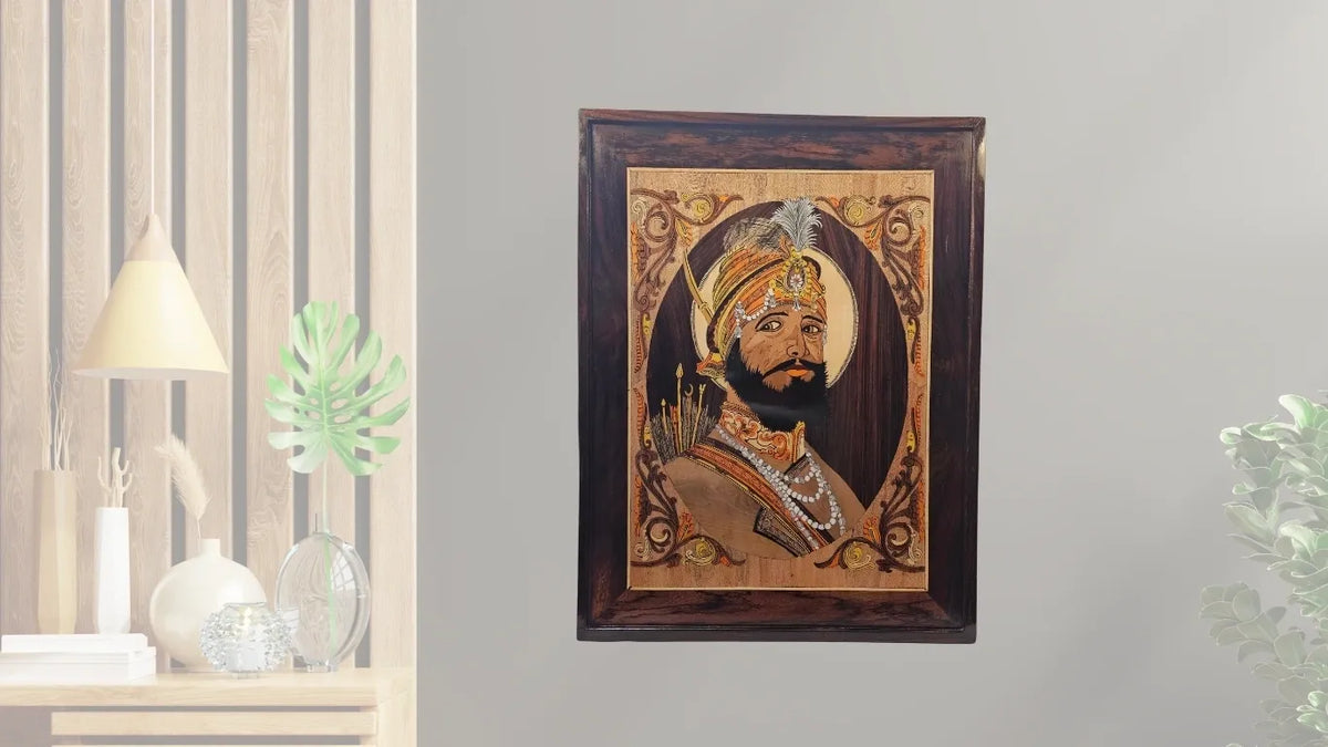 Guru Gobind Singh Ji Wooden Wall Art 1