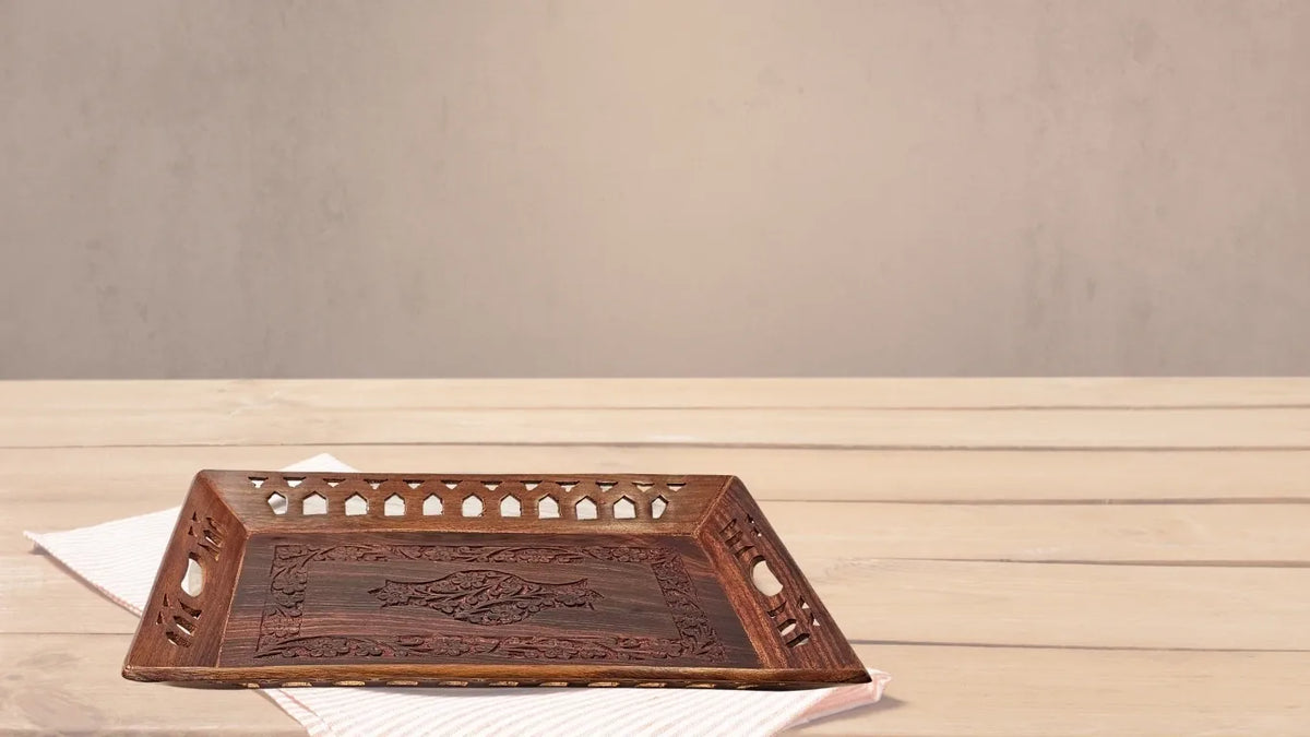 Wooden Hand-carved Tray (Big)