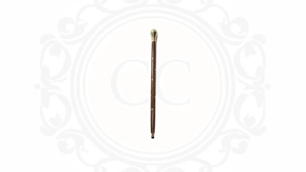 Wooden Brass Inlaid Wooden Rule Stick