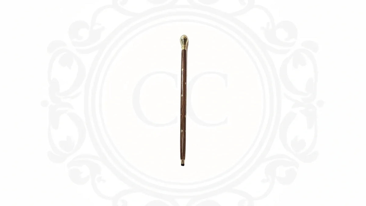 Wooden Brass Inlaid Wooden Rule Stick