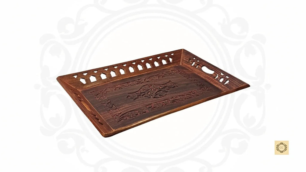 Wooden Hand-carved Tray (Big)