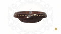Wooden Bowl with Brass Work